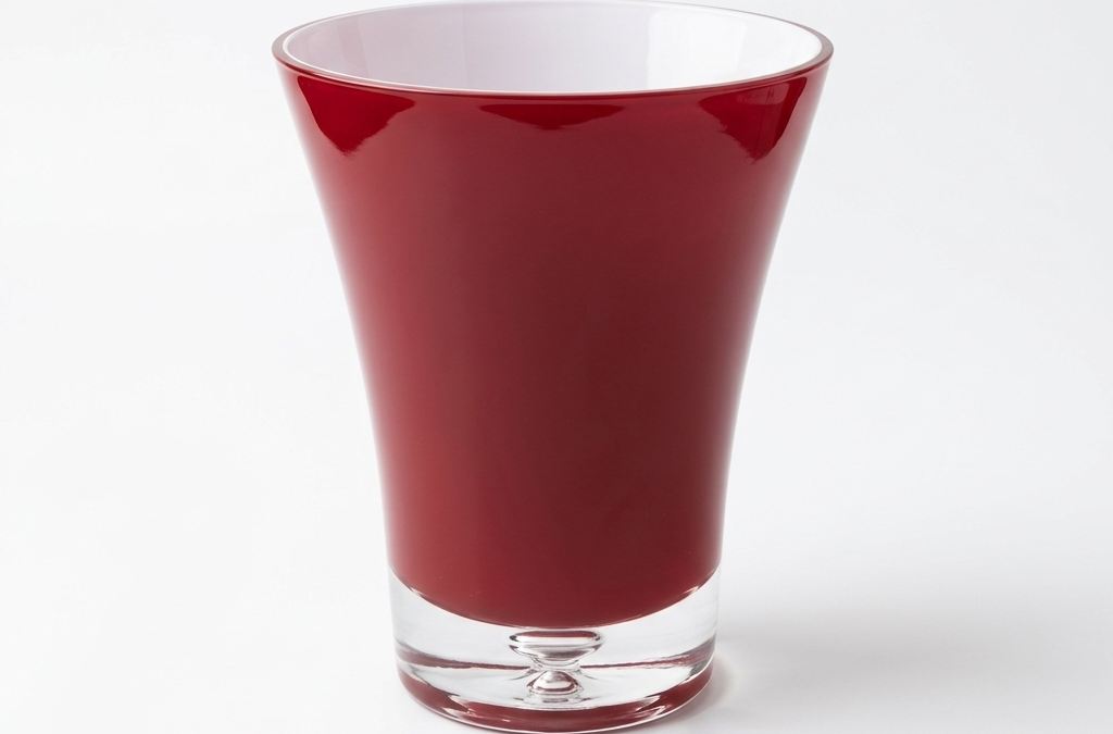 Glasvase rot 22×18