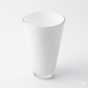 Glasvase weiß 25x13cm